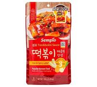 Sempio Tteokbokki Sauce Pack 150g, up to 3 servings, Authentic Korean Gochujang Sauce for Tteokbokki, Stir-Fry, and More, Easy 3-Step Cooking (Pack 1, Hot & Spicy)