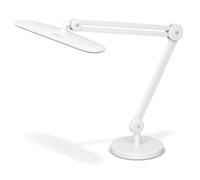 SEMPLIX LED Work Lamp White: (117 pcs LED, 4x Dimmable) with Table Stand and Height-Adjustable Lamp Arm