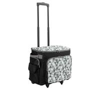 SEMPLIX Sewing Machine Trolley 50 x 43 x 32 cm for All Standard Household Sewing Machines, Sewing Machine Case for Comfortable Transport and Safe Storage, Stone/Grey, Modern