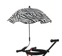 Sempoda Clip on Umbrellas for Outdoor Chairs, 26 Inches UPF 50 Chair Umbrella with Universal Clamp, Portable Umbrella on Patio Chair Beach Chair Stroller Sport Chair Wheelchair and Wagon(Zebra Print)
