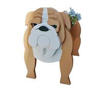 Sempoda Dog Planter, Dog Shape Plant Container, PVC Material Flower Pot for Outdoor Indoor Plants Storage Container, Cute Pet Dog Plant Flower Pot (English Bulldog Planter)