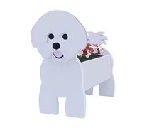 Sempoda Dog Planter, Dog Shape Plant Container, PVC Material Flower Pot for Outdoor Indoor Plants Storage Container, Cute Pet Dog Plant Flower Pot (Bibi Bear)