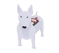 Sempoda Dog Planter, Dog Shape Plant Container, PVC Material Flower Pot for Outdoor Indoor Plants Storage Container, Cute Pet Dog Plant Flower Pot (Bull Terrier Planter)