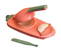 Sempoda Dumpling Machine, 2 in 1 New Upgraded Kitchen Dumpling Making Tool, Safe PP Material Manual Dumpling Wrappers and Dumplings Make Moulds, Dough Pressing Tool Dumpling Maker (Pink)