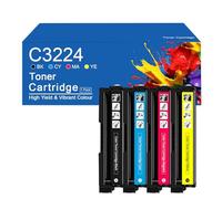 SEMTGJ C3224 Toner Cartridges C3210K0 C3210C0 C3210M0 C3210Y0 Toner Cartridges Compatible for Lexmark C3224dw C3326dw C3426dw MC3224adwe MC3224dwe MC3224i Printer,C3224-4Color