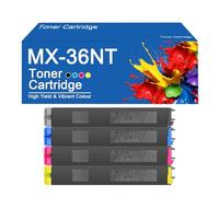 SEMTGJ Compatible MX-36NT 4 Color Toner Cartridges Replacement for Sharp MX-2610N MX-2615N MX-2640N MX-3110N MX-3115N Printers, Exceptionally Efficient,MX36NT-4Color