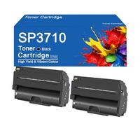 SEMTGJ Compatible SP3710 Toner Cartridges Replacement for Ricoh SP 3710SF/SP 3710DN/M 320F/P 311 Printers, High-Definition Printing,SP3710-2Set
