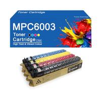 SEMTGJ MPC6003 Toner Cartridges High Yield Replacement for Ricoh MP C3003 C3503 C4503 C5503 C6003 Printers with Chip, Unleash High-Definition Printing,MPC6003-4Color