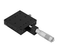 SEMX80 AC X Linear Stages, Cross Roller Precision Linear Stage with Micrometer Fine Tuning, 80x80mm Aluminum Alloy Table for Optical Measurement, Precision Positioning and Quantita