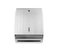SemyTop Folded Hand Towel Dispenser for ZZ Fold for approx 500 Paper Towels, Stainless Steel, Metal