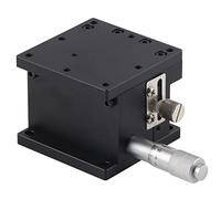 SEMZA 60 Trimming Platform Slide Table Fine Tuning Bearing Vertical Linear Stage Manual Precision Positioning for Optical Experimental Measurement Aluminum Alloy Black Anodized