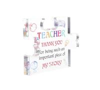 Sen Teacher Gifts,Thank You Teacher Gifts, Teacher Appreciation Autism Awareness Acrylic Plaque Gifts,Best Gifts Personalised Teaching Assistant Ta Nursery Gifts Acrylic Plaque Part of My Story (B)