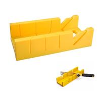 SenaiMy 300mm Heavty Duty Mitre Box with 45 & 90 Degree Cutting Angles, High-Impact ABS Plastic Miter Box for Woodworking, Skirting Board, Picture Frames & DIY Home Improvement - Yellow