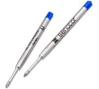 Senator G2 M Blue Ballpoint Pen Refill Set of 2 Metal Large Capacity Refill Colour: Blue Line Width: 1.0 mm G2 Parker Type M, ISO 12757-2 Indelible (140-9-2BL)