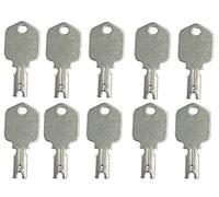 Senb 10pcs Forklift Key 1430 1600 Replacement for Hyster/Caterpillar/Yale (10 Position, Silver)