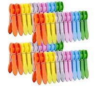 Senbowe 48 Pack Colorful Plastic Clothespins,Heavy Duty Clothes Pins Clips with Springs,Non-Slip Clips for Hanging Clothes,Towels,Crafts,Picture Clips Food Package Clips,Air-Drying Clothing Pin Set