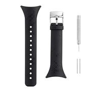 SENCATO Watch Band Compatible with Suunto M Series Women M1 M2 M4 M5, Soft Rubber Replacement Watch Strap for Suunto Smart Watch M Series Women's & Width 16mm, Black