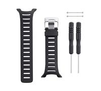 SENCATO Watch Band Compatible with Suunto T1 T1C T3 T3C T3D T4C T4D, Soft Rubber Replacement Watch Strap for Suunto T Series Smart Watch, Black
