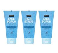Sence Hydro Shock Gentle Care Exfoliating for the Face, Moisturising Face Care, Face Scrub with Hyaluronic Acid, Vegan Beauty Face Care, Pack of 3 (3 x 150 ml)