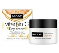 Sence Vitamin C Day Cream, Face Cream Women, Face Cream Men - Moisturising Cream Face, Day Cream with Citric Acid and 4 Hyaluronic Acids, Vegan Beauty Skincare, 2 x 50 ml