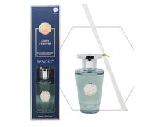 Sences Luxury Reed Diffuser 300ml - Scented with Grey Vetiver, Long-Lasting Natural Aroma, Premium Essential Oils, Elegant Glass Bottle, Ideal for Home, Office & Spa, Earthy and Refined Fragrance