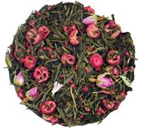 Sencha Cranberry Rose Green Loose Leaf Tea by Simpli-Special for Hot or Iced Tea (50g in Resealable Pouch)