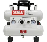 SENCO AC12810UK Low Noise Air Compressor - 65 dB Quiet, Oil-Free 110V Compressor with 10L Tank, 1.0HP Motor & 9 Bar Output - Mobile Portable Unit for Indoor, On-Site, DIY & Professional Use