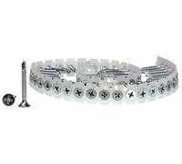 SENCO Collated Screws 3.5x45mm, Drywall to Steel PH2, Drill, Fine, 1000 Pk | Self-drilling point for heavy steel fixing - Bugle head for flush finish - Complies with EN14566