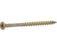 SENCO Duraspin 45W65MY Collated Wood-to-Wood Screws 4.5x65mm - Yellow Zinc - Square Drive - Type 17 Cut Point Plastic-Collated Fasteners for Flooring - Decking - Fencing and Indoor Construction
