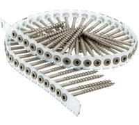 Senco Duraspin Screw Number 8 by 2-1/2-Inch All Purpose Exterior Wood Collated Screw (800 per Box) (08D250W)