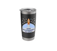 Send Billionaires to Space - Sarcastic Retro Design Stainless Steel Insulated Tumbler