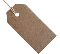 Send It By 50 Small Brown/Buff (Manilla) Strung 70x35mm Tag/Tie On Luggage Labels (Pack of 250)