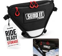 SEND IT - UTV Roll Bar Triangle Storage Bag - 1680D Water-Resistant Powersports Gear Bag Universal Fit Compatible with Honda Pioneer 700 Polaris Ranger RZR Can-Am Kawa saki Teryx and Most UTVs ATVs