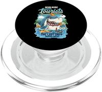 Send More Tourists The Last Ones Tasted Great Shark Vacation PopSockets PopGrip for MagSafe