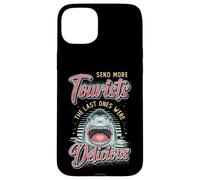 Send More Tourists The Last Ones Where Delicious Funny Shark Case for iPhone 15 Plus