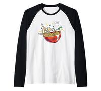 Send Noods Ramen Noodle Bowl Funny Foodie Pun Gift Raglan Baseball Tee