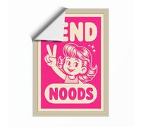 Send Noods Retro Unframed Wall Art Print A1 (84.1×59.4cm), Wall Decor for Living Room, Bedroom, Office & Home, Art Gift