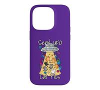 Send UFO Cat Pics Flying Saucers Cute Cats Lover Astronomer Case for iPhone 14 Pro
