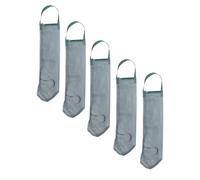 Senda 5Pcs Hanging Mesh Onion Bags, Reusable Kitchen Fruit Vegetable Hanging Organizer Pouch for Potatoes Onions Garlics (Green)