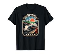 Sendai Tohoku Japan Shinkansen Retro Bullet Train Kanji T-Shirt