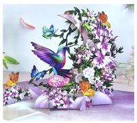 SENDAPOP Mothers Day Pop Up Card, Hummingbird Flower Mother's Day Card, Pop Up Birthday Cards for Women, Wife, Daughter, Happy Anniversary Card for Her, Mom, Grandma