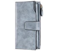 SENDEFN Ladies Purse,Large Capacity Genuine Leather Women's Wallet with Multiple Card Slots