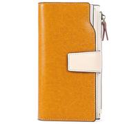 SENDEFN Ladies Purse,Large Capacity Genuine Leather Women's Wallet with Multiple Card Slots