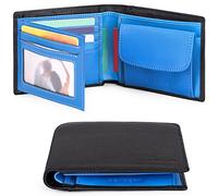 SENDEFN Men's Wallets Genuine Leather RFID Blocking Slim Trifold Wallets with Credit Cards and ID Windows & Coin Pocket