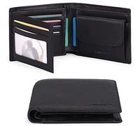 SENDEFN Men's Wallets Genuine Leather RFID Blocking Slim Trifold Wallets with Credit Cards and ID Windows & Coin Pocket