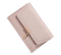 SENDEFN Purses for Women RFID Blocking Ladies Purse Tri-Folded Wallet for Women Leaf Pendant Zipper Coin Purse with Multiple Card Slots