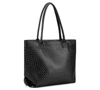SENDEFN Women's Large Handbag, Shopper Bag, Tote Bag with Zip & Inner Compartments, Spacious Handbag, Work Bag, Shoulder Bags for Work, School, Shopping, black, L