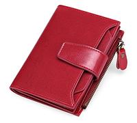 SENDEFN Women's RFID Blocking Leather Small Compact Bi-fold Zipper Pocket Wallet Card Case Purse with ID Window
