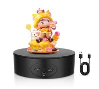 SenDeluz Rotating Display Stand, 13cm Mini Electric Rotating Turntable 360° Automatic Mute Revolving Platform Adjustable Speed Max 5KG Load Turntable Stand for Photography Display Video Shooting