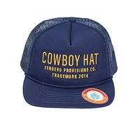 Sendero Provisions Co. Cowboy Adjustable Snapback Foam Trucker Hat with Embroidered Design & Mesh Back for Breathability (Navy Blue/Yellow) - One Size, Navy, One size
